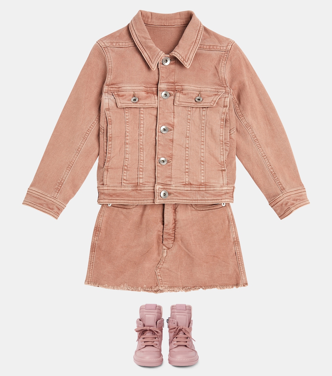 Geobasket leather high-top sneakers | Rick Owens Kids