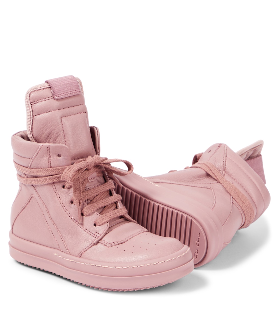 Geobasket leather high-top sneakers | Rick Owens Kids