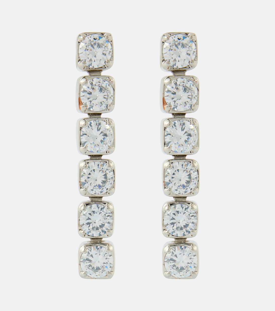 Crystal-embellished drop earrings | Jil Sander