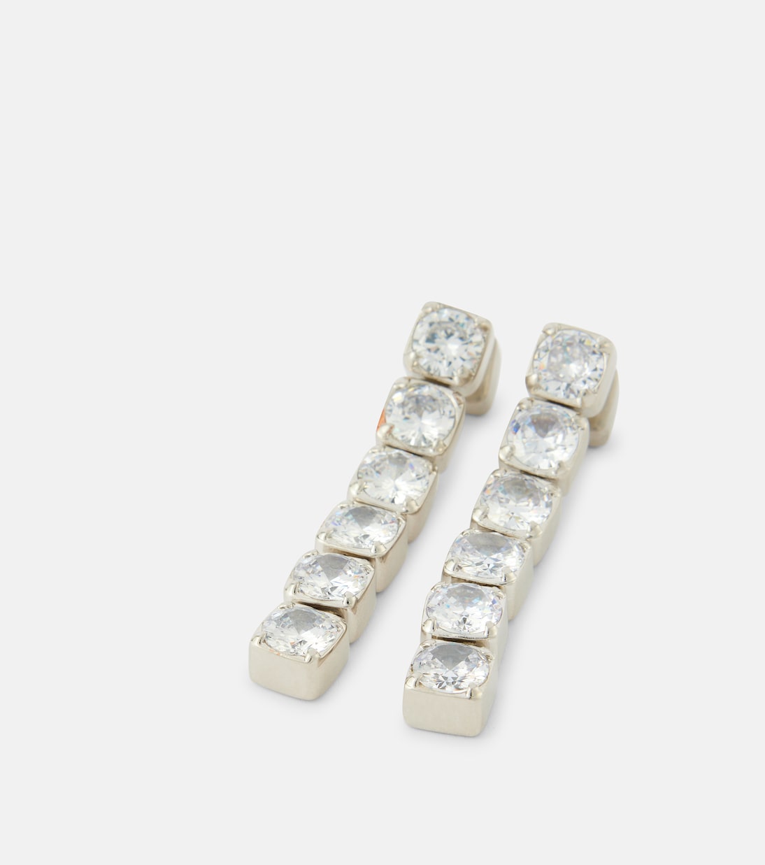 Crystal-embellished drop earrings | Jil Sander