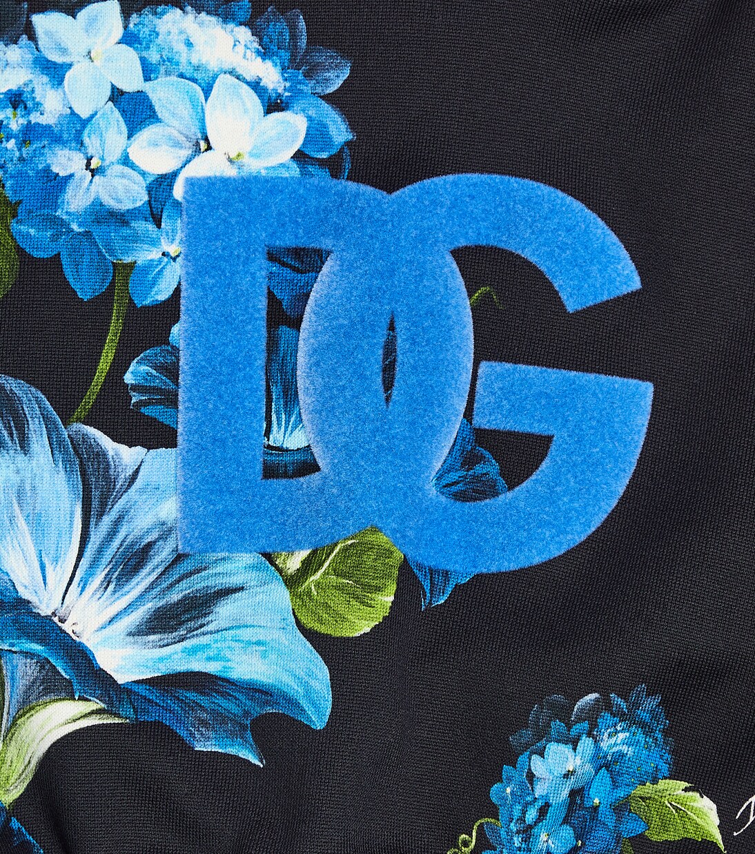 DG floral cotton jersey hoodie | Dolce&Gabbana Kids