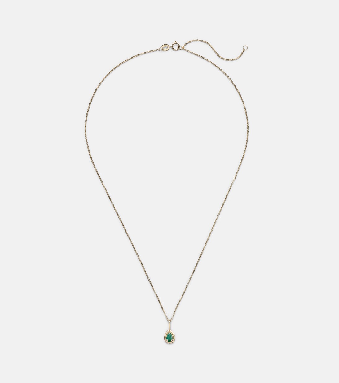 Bonbon 14kt gold pendant necklace with emerald | Stone and Strand