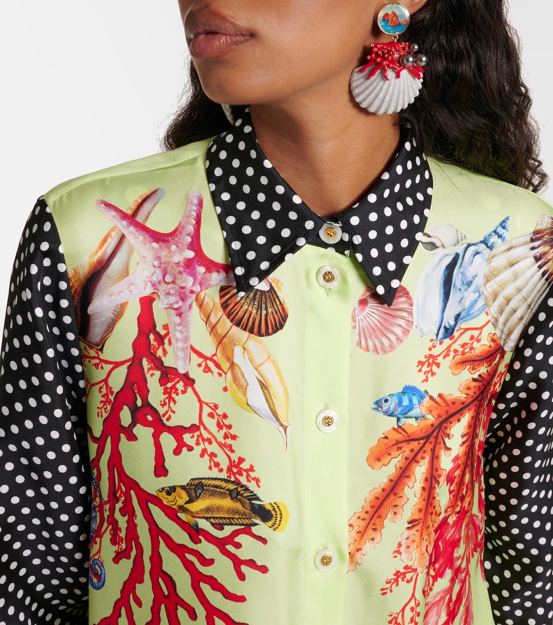 Capri printed silk satin shirt dress | Dolce&Gabbana