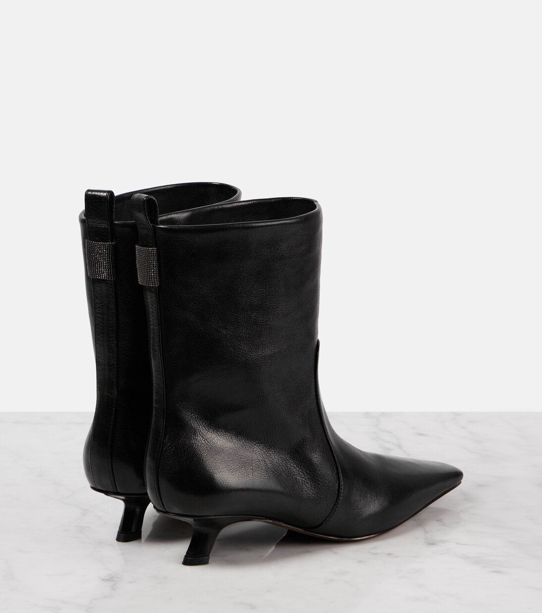 Ankle Boots aus Leder | Brunello Cucinelli