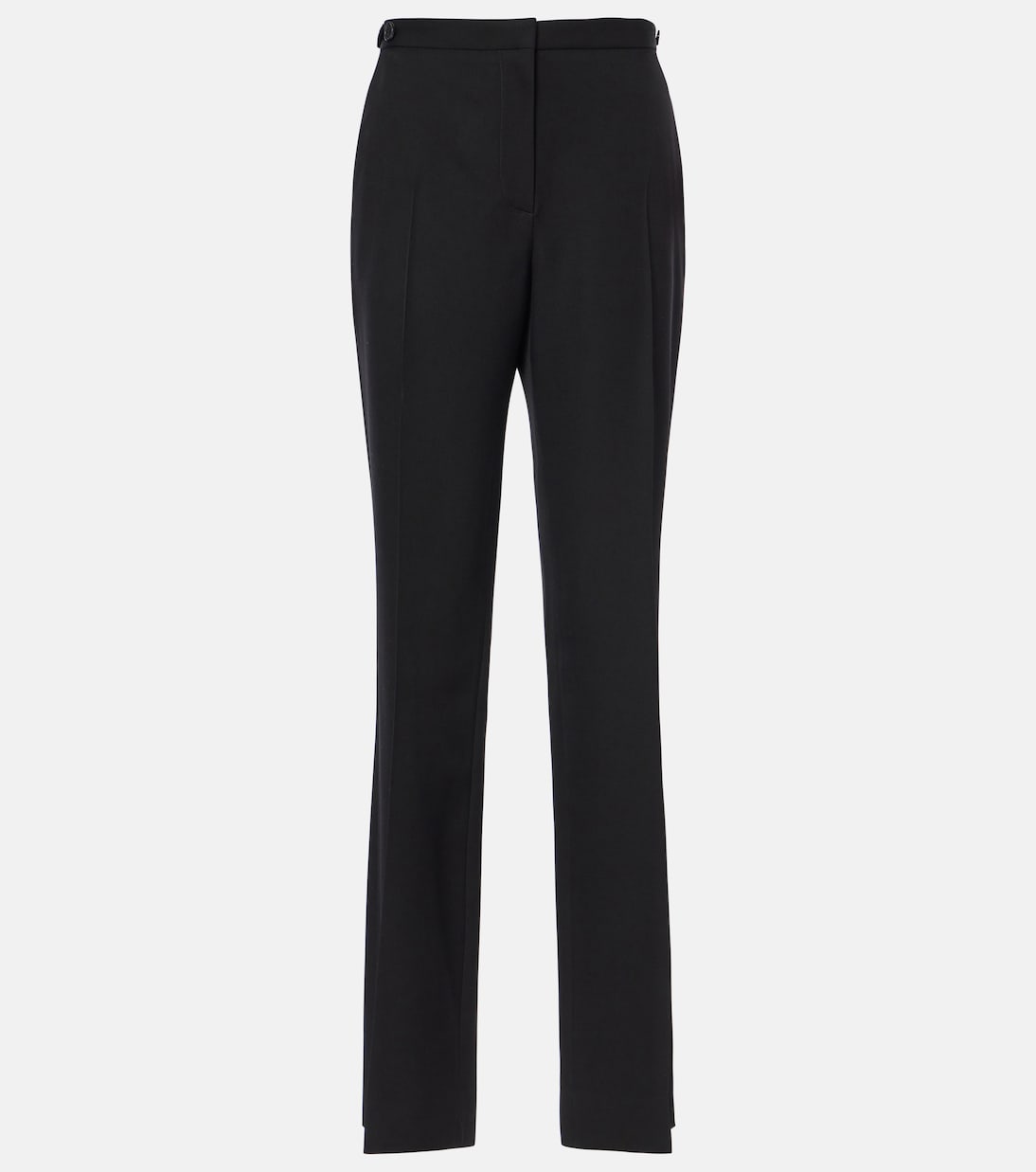 Pantalon droit Jesse à taille mi-haute en laine | The Row