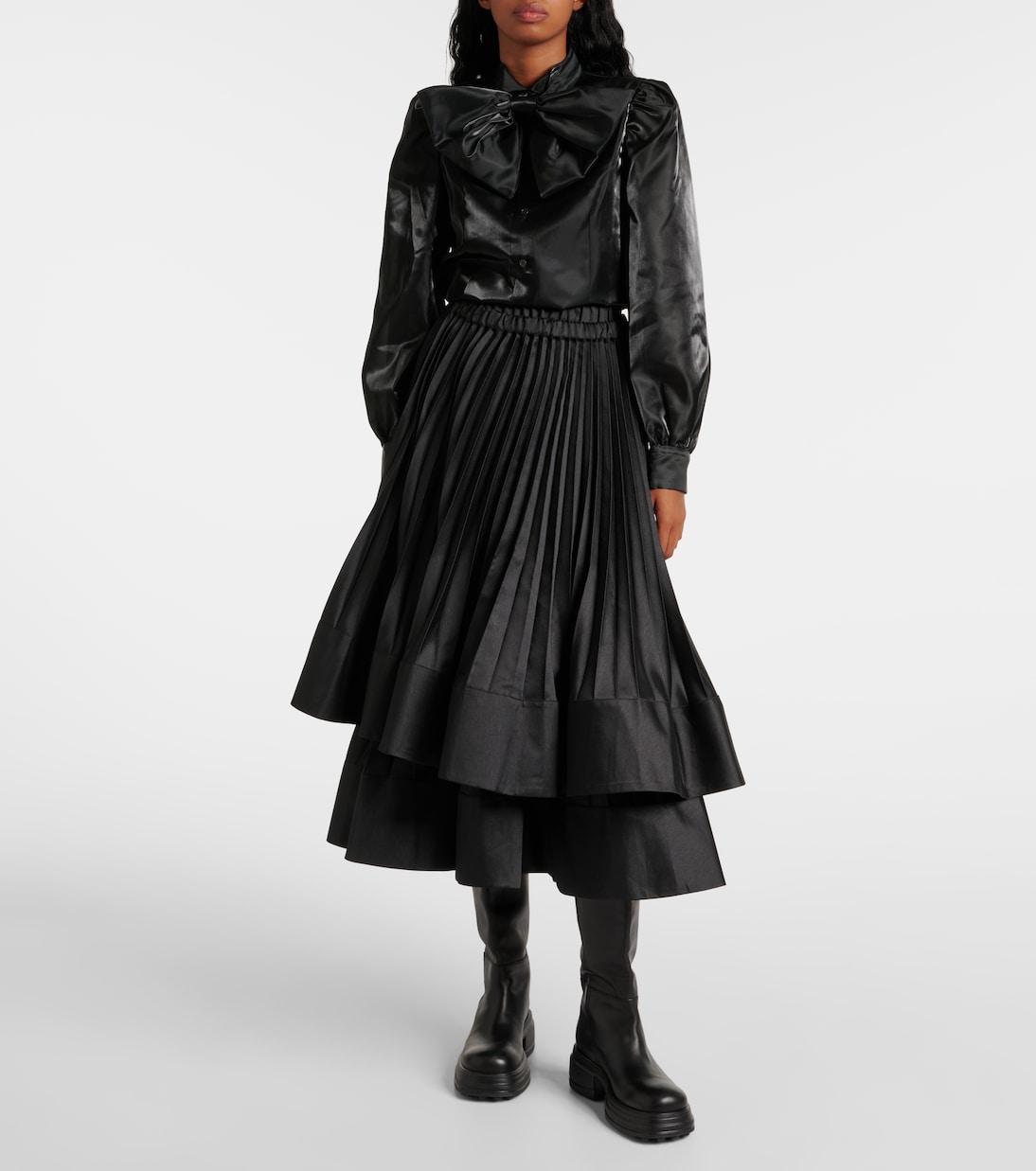 Hemd aus Satin | Noir Kei Ninomiya