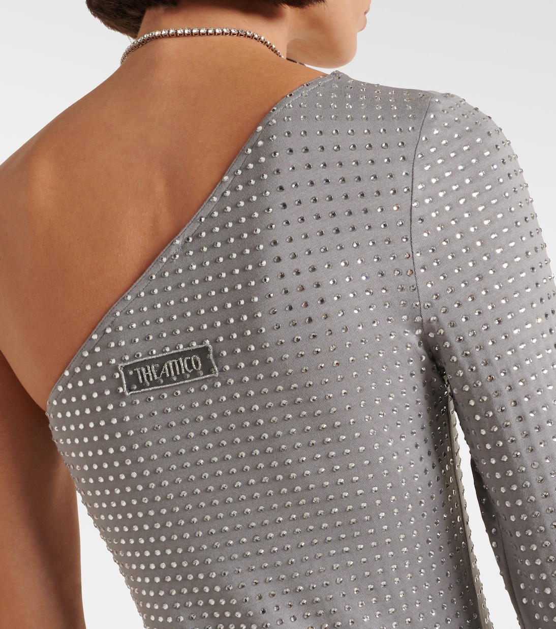 Robe longue asymétrique à cristaux | The Attico