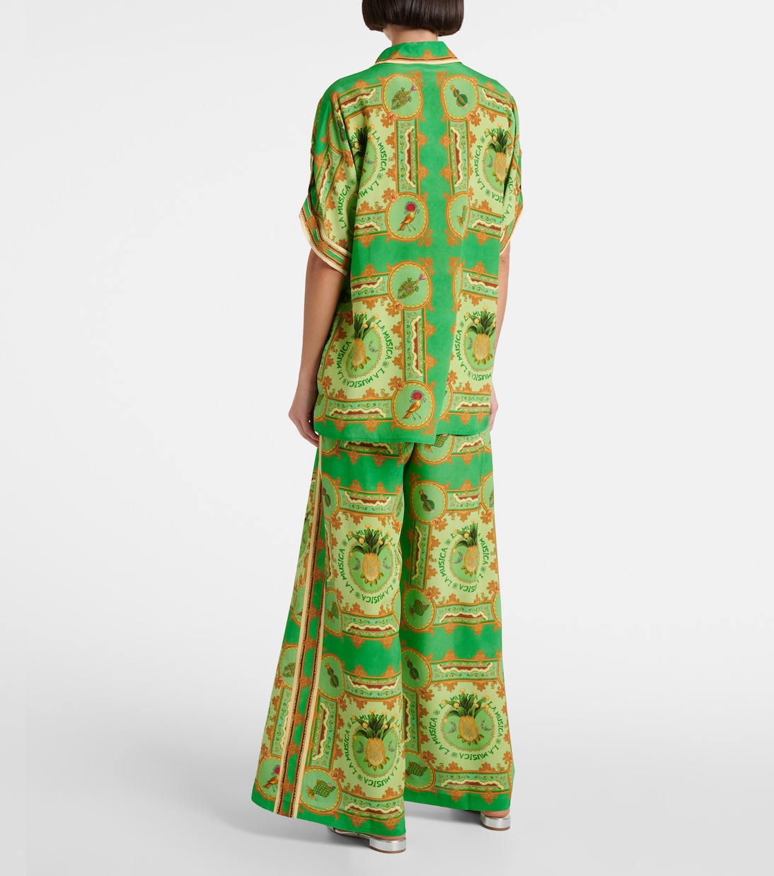 Bedrucktes Hemd La Musica aus Seide | Alémais