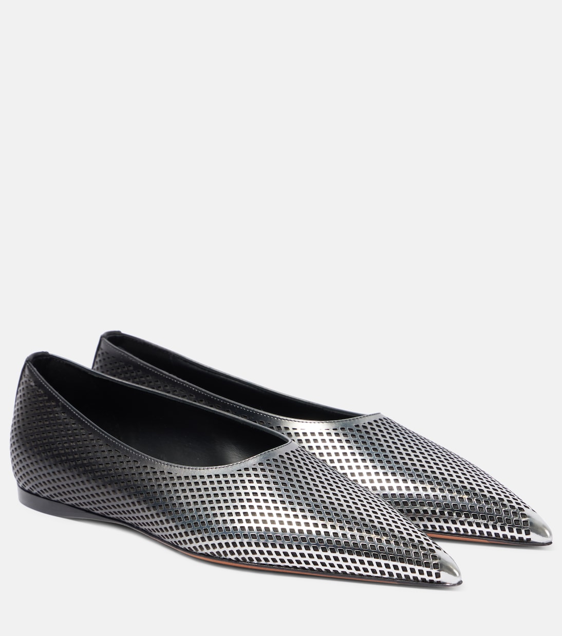 Dégradé fishnet leather ballet flats | Alaïa
