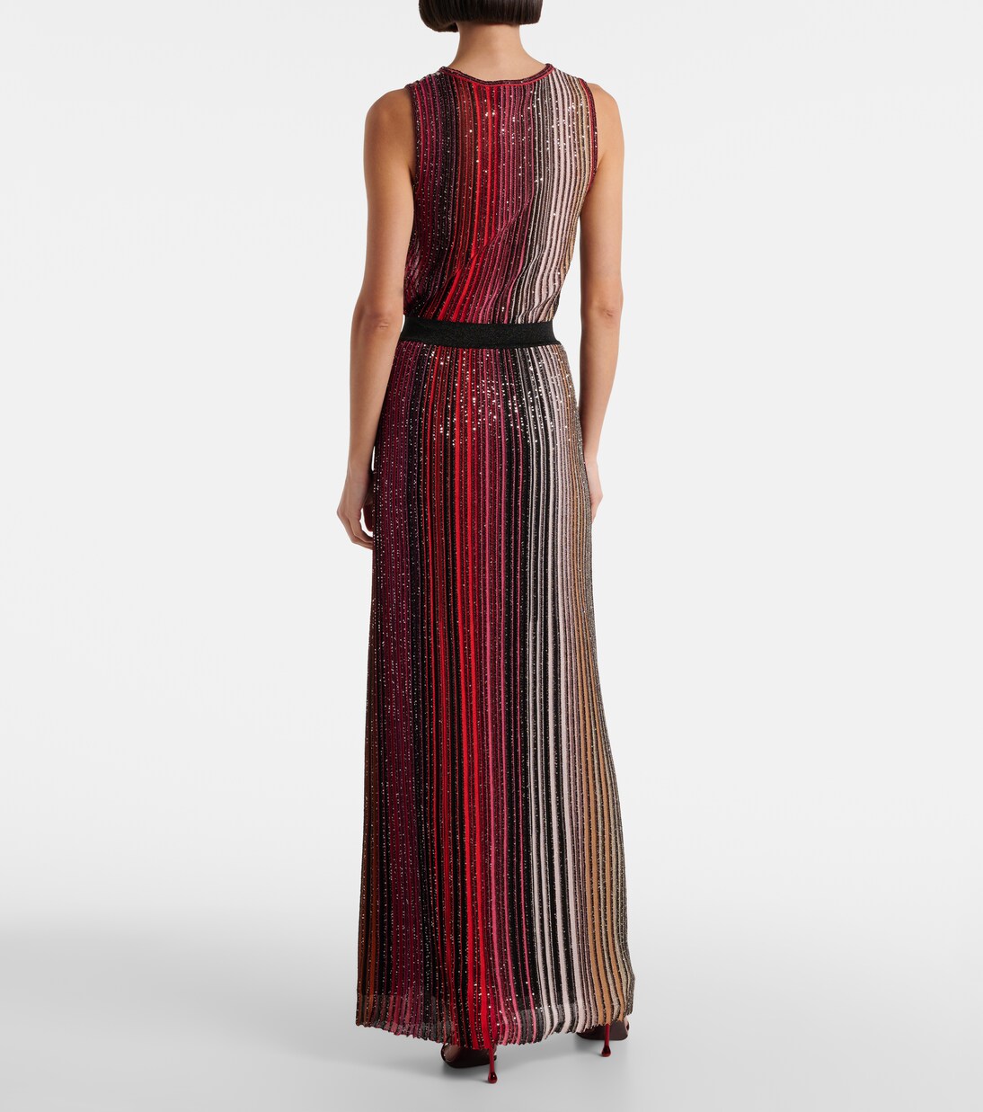 Maxirock aus Häkelstrick mit Pailletten | Missoni