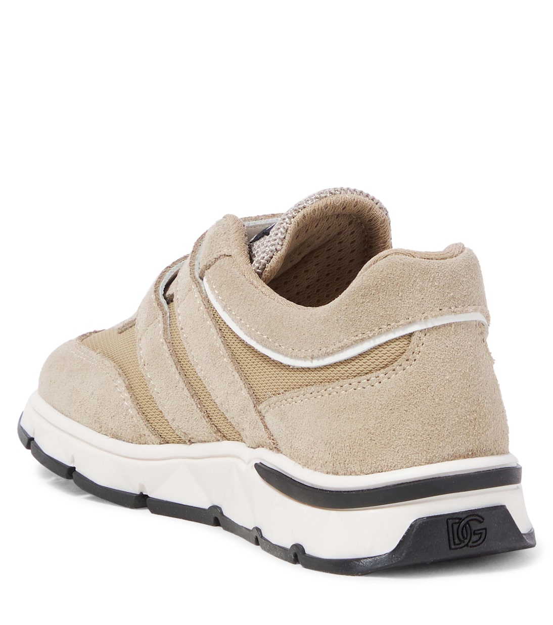 DG suede-trimmed mesh sneakers | Dolce&Gabbana Kids