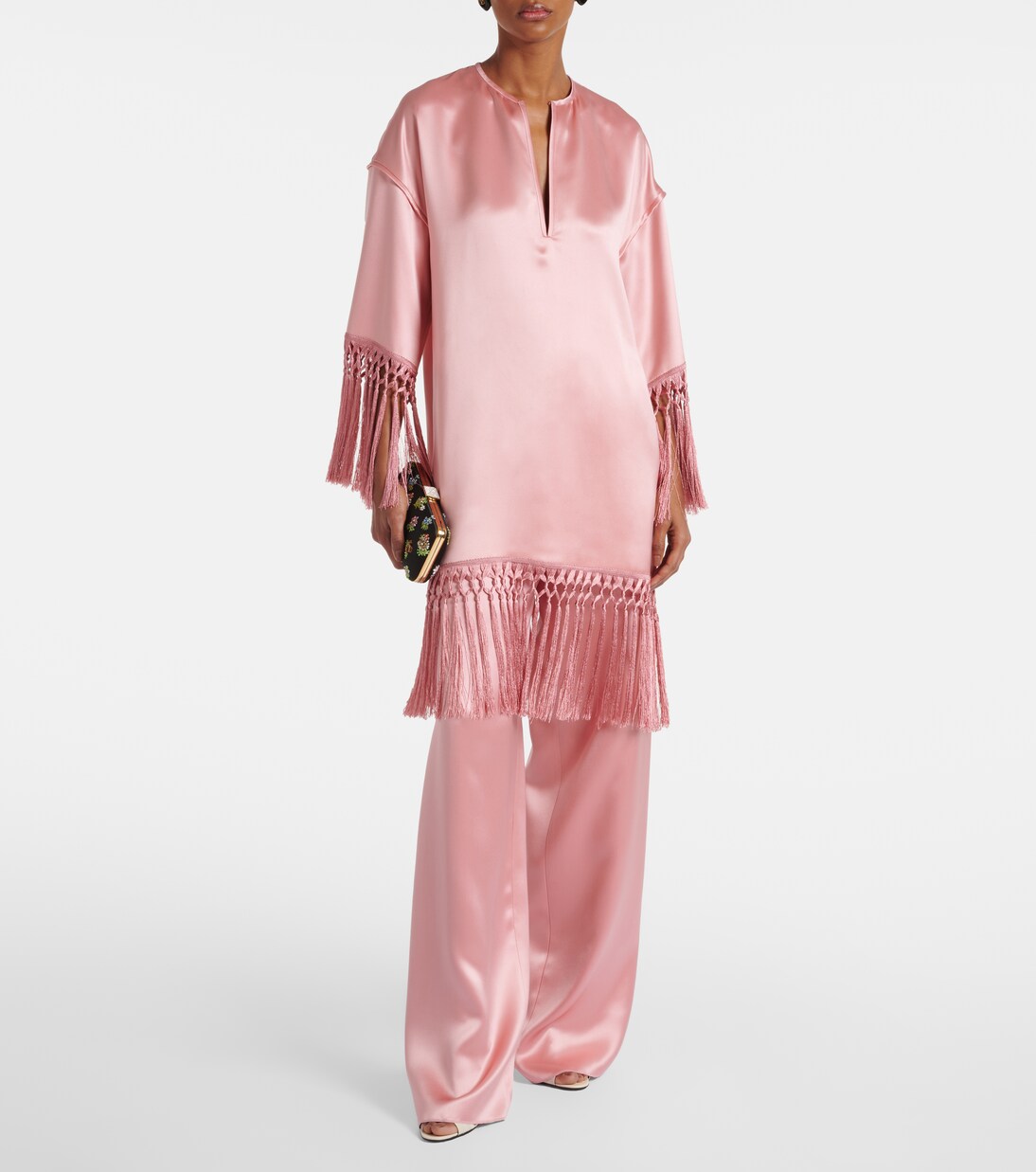 Weite Hose aus Seidensatin | Valentino