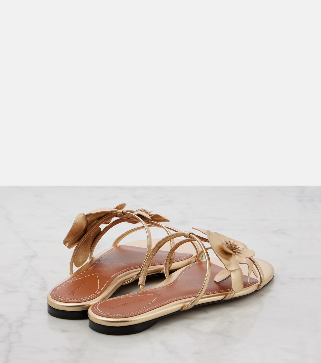 Orchid metallic leather sandals | Zimmermann
