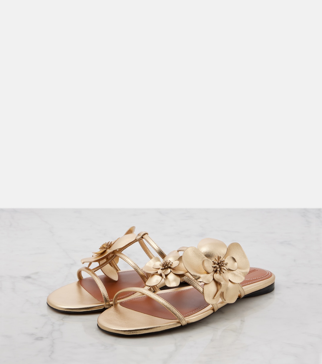 Orchid metallic leather sandals | Zimmermann