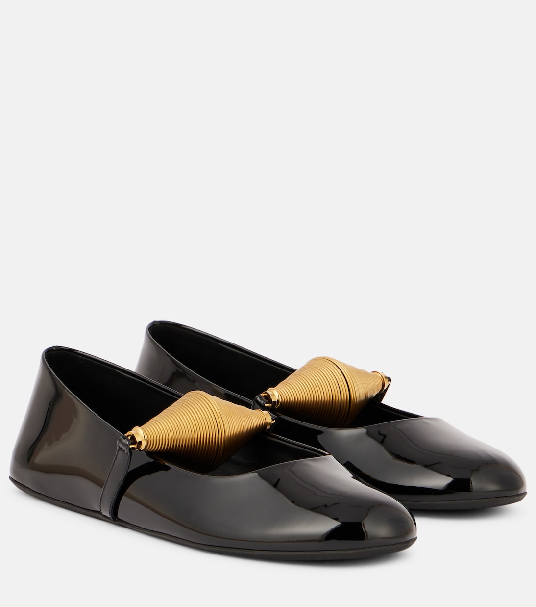 Embellished patent leather ballet flats | Alaïa