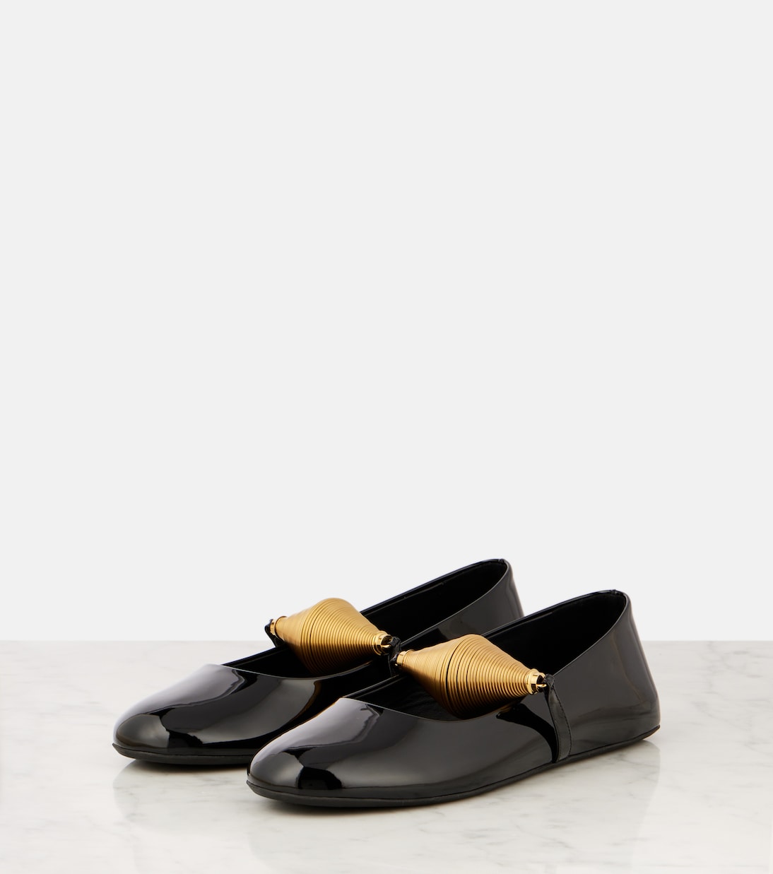 Embellished patent leather ballet flats | Alaïa