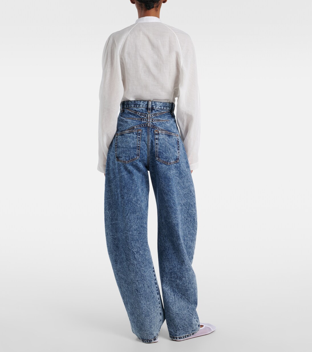 High-rise barrel-leg jeans | Alaïa