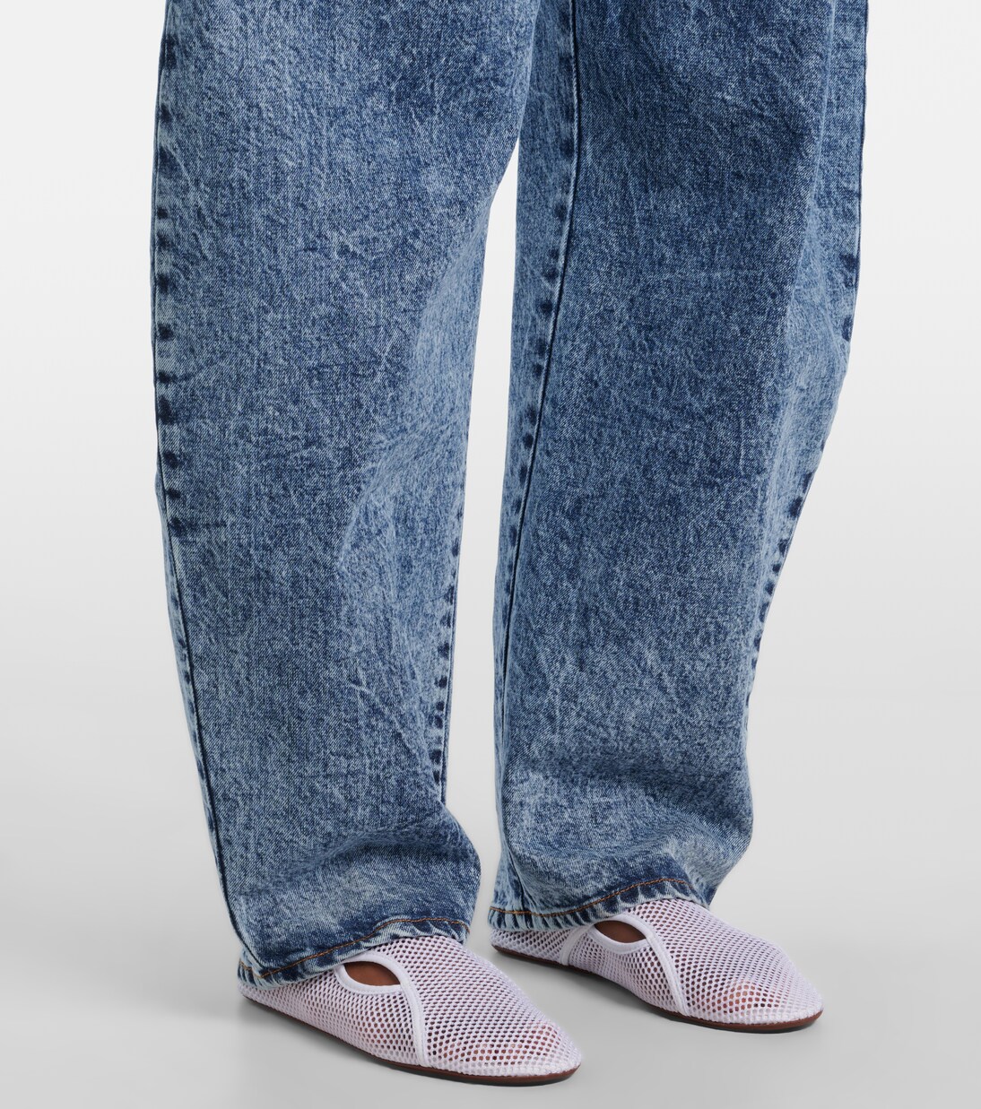 High-rise barrel-leg jeans | Alaïa