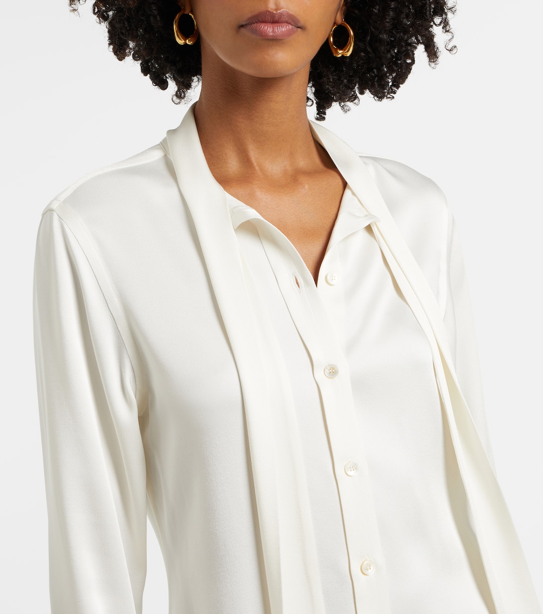 Schluppenbluse aus Seidensatin | Stella McCartney