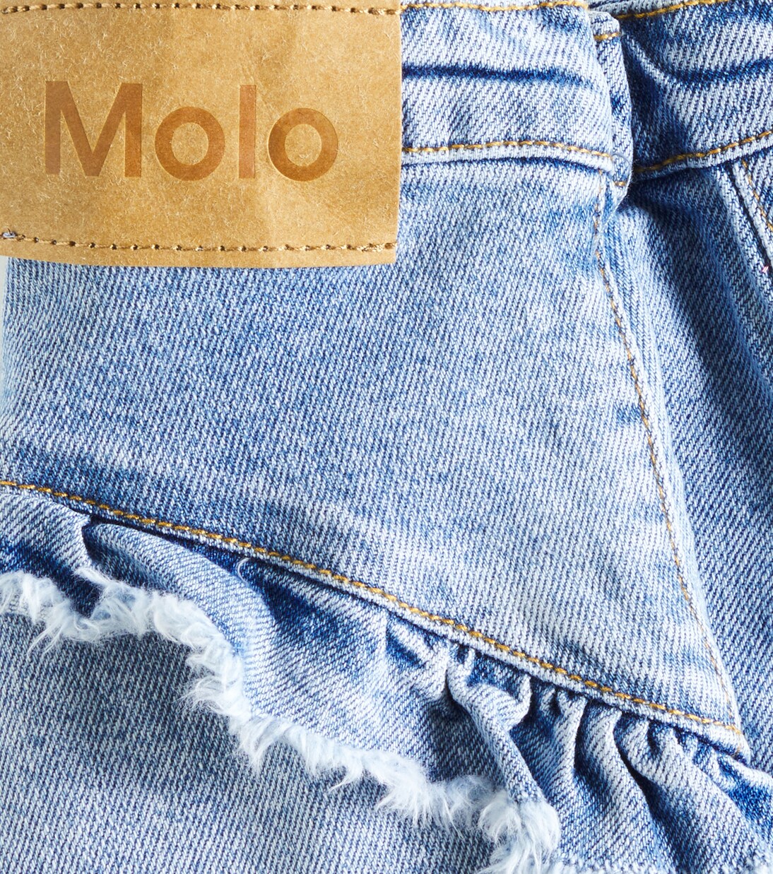 Agnetha ruffled denim shorts | Molo