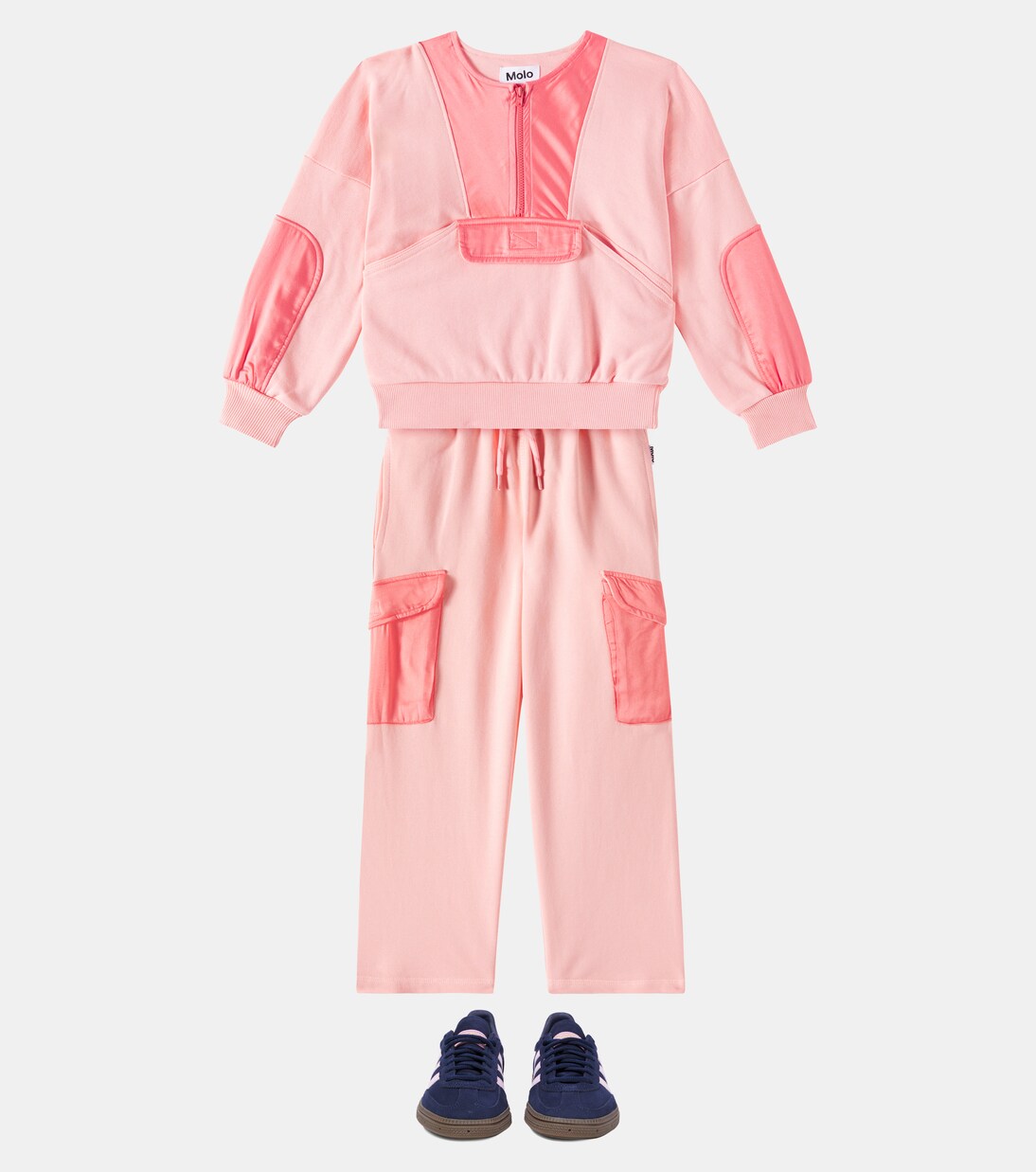 Malissa cotton jersey half-zip sweatshirt | Molo