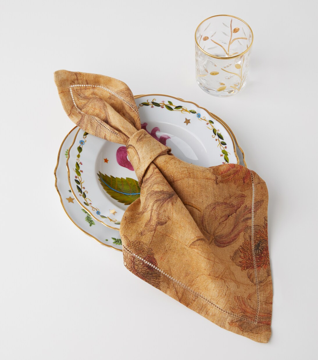 Otus 프린트 리넨 냅킨 2세트 | The House of Lyria