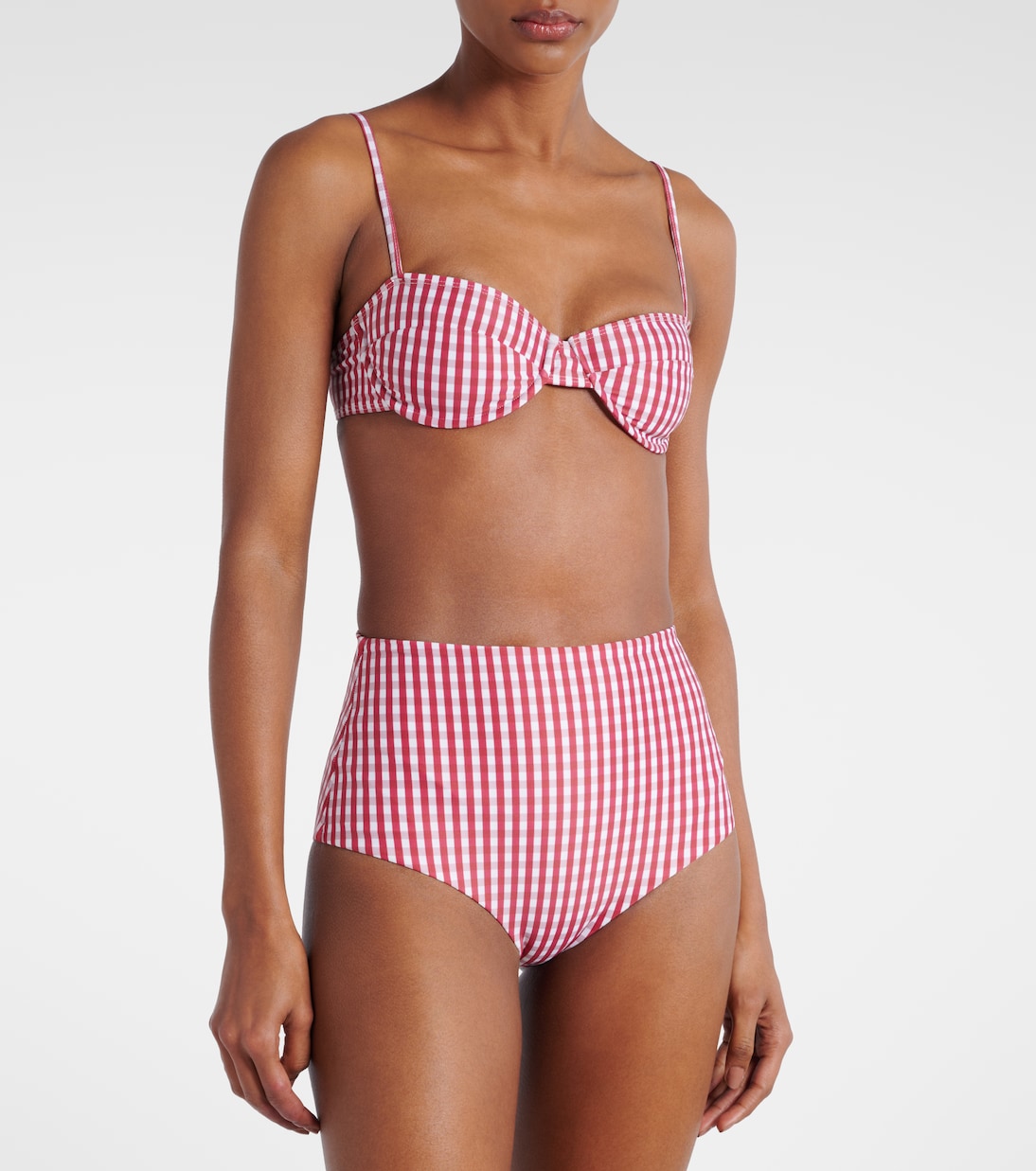 Farrah gingham bikini top  | Faithfull