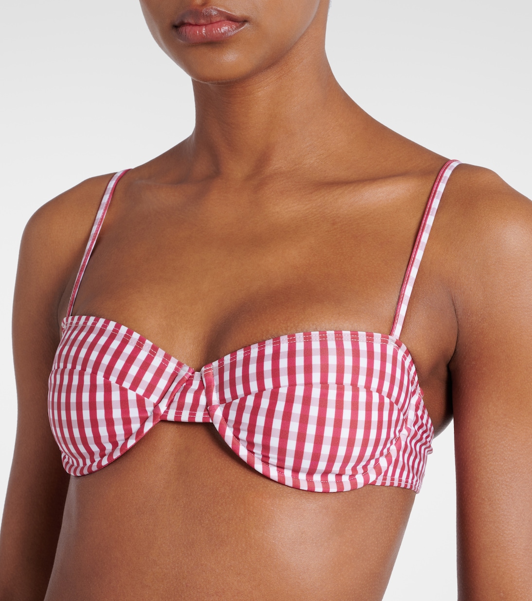 Farrah gingham bikini top  | Faithfull