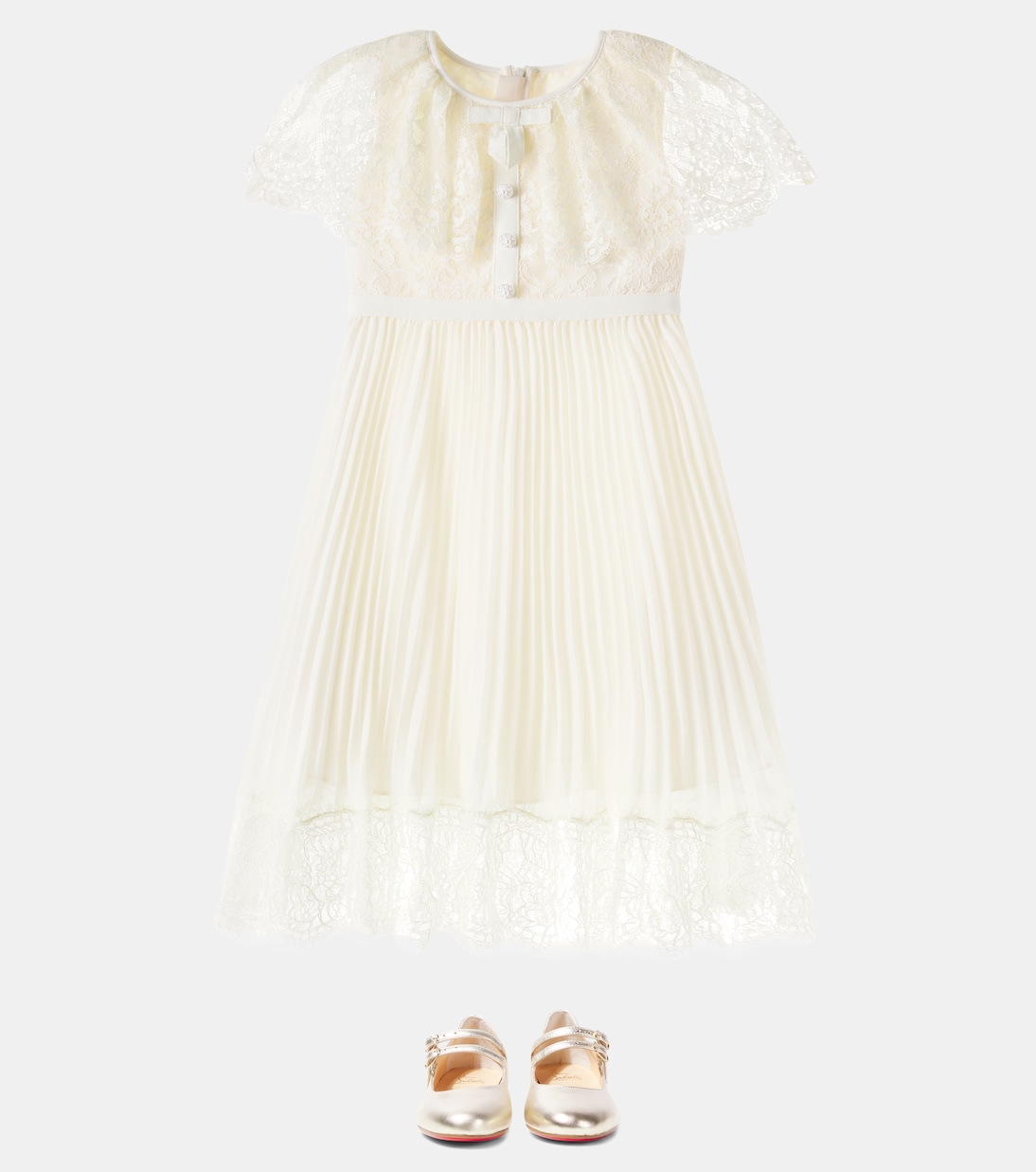 Kleid aus Chiffon und Spitze | Self-Portrait Kids