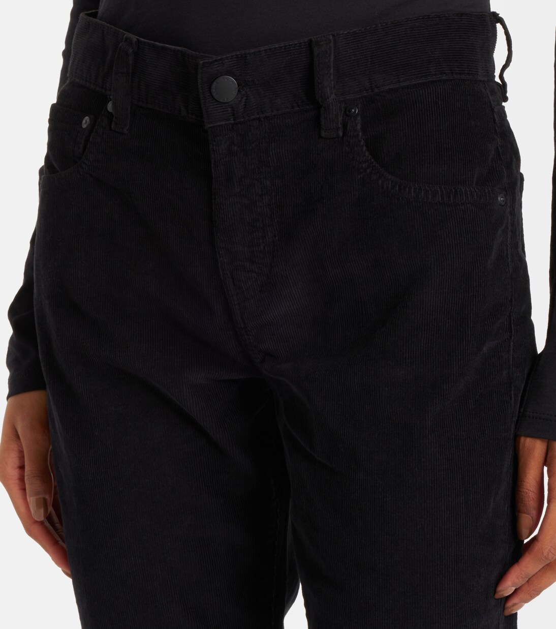 Jean slim Ex Boyfriend à taille mi-haute en velours côtelé | AG Jeans