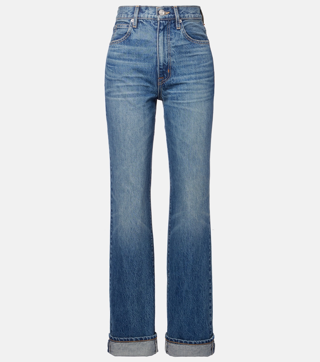 High-Rise Straight Jeans London Turn Up | Slvrlake