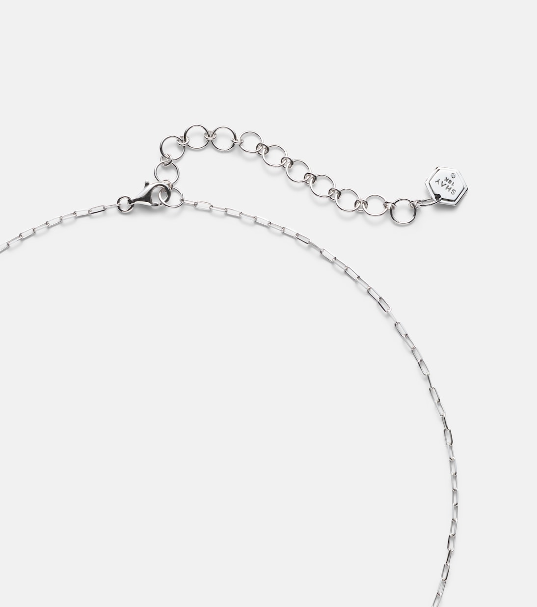 Collana Bezel Illusion in oro bianco 18kt con diamanti | Shay Jewelry