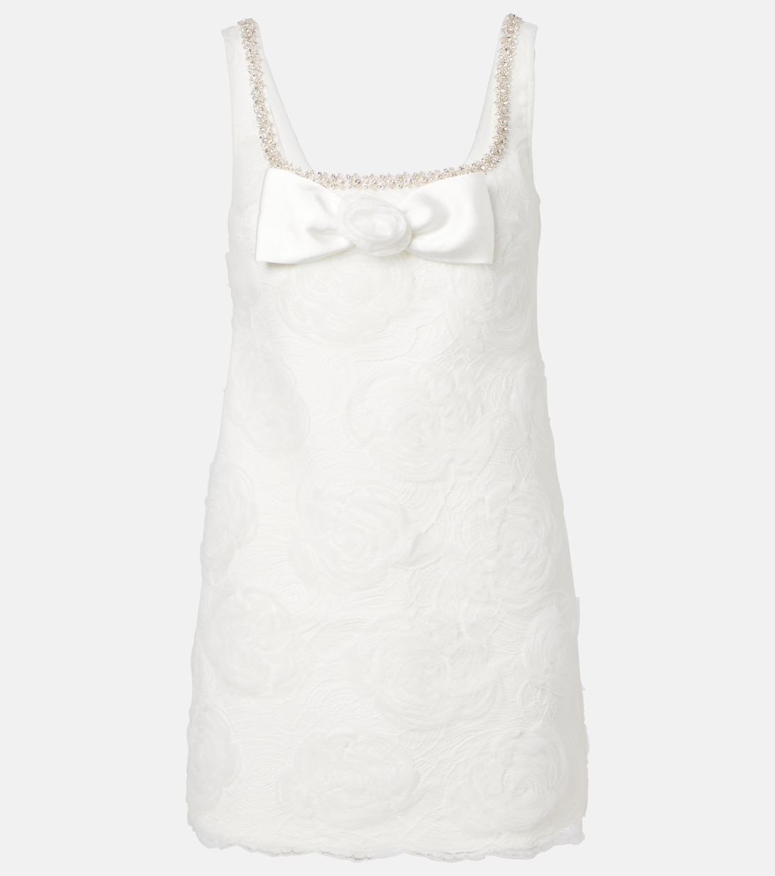 Minikleid aus Tüll mit Kristallen | Self-Portrait