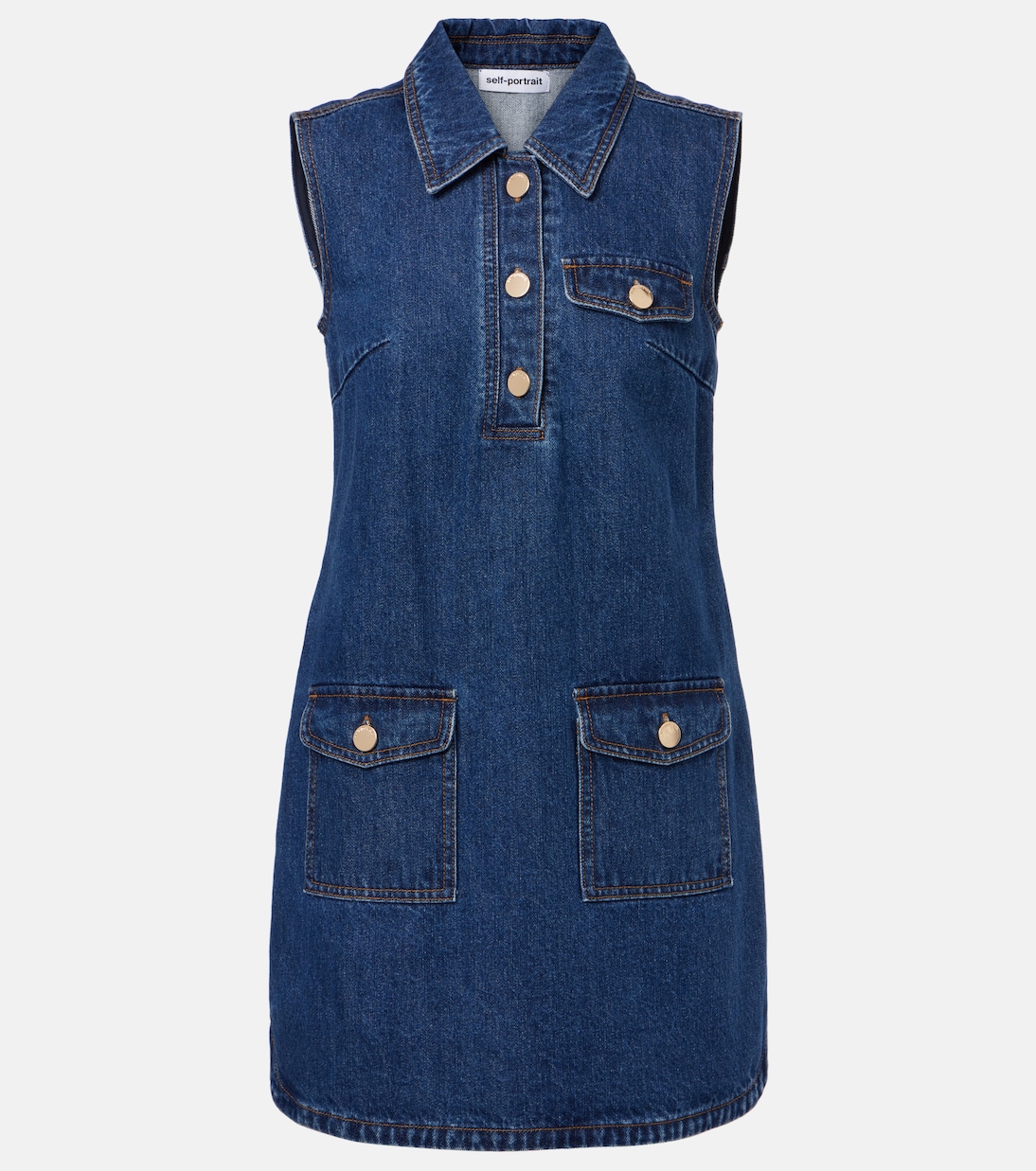 Minikleid aus Denim | Self-Portrait