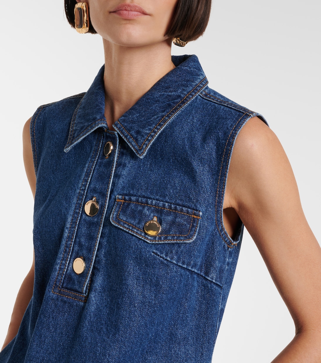 Minikleid aus Denim | Self-Portrait