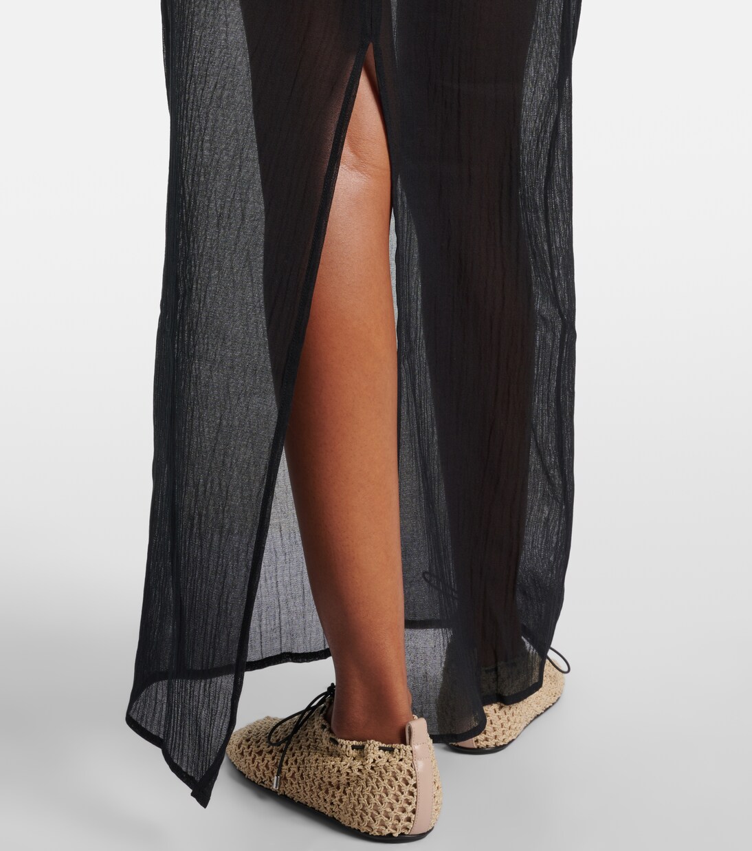 Semi-sheer cotton and silk maxi dress | Toteme