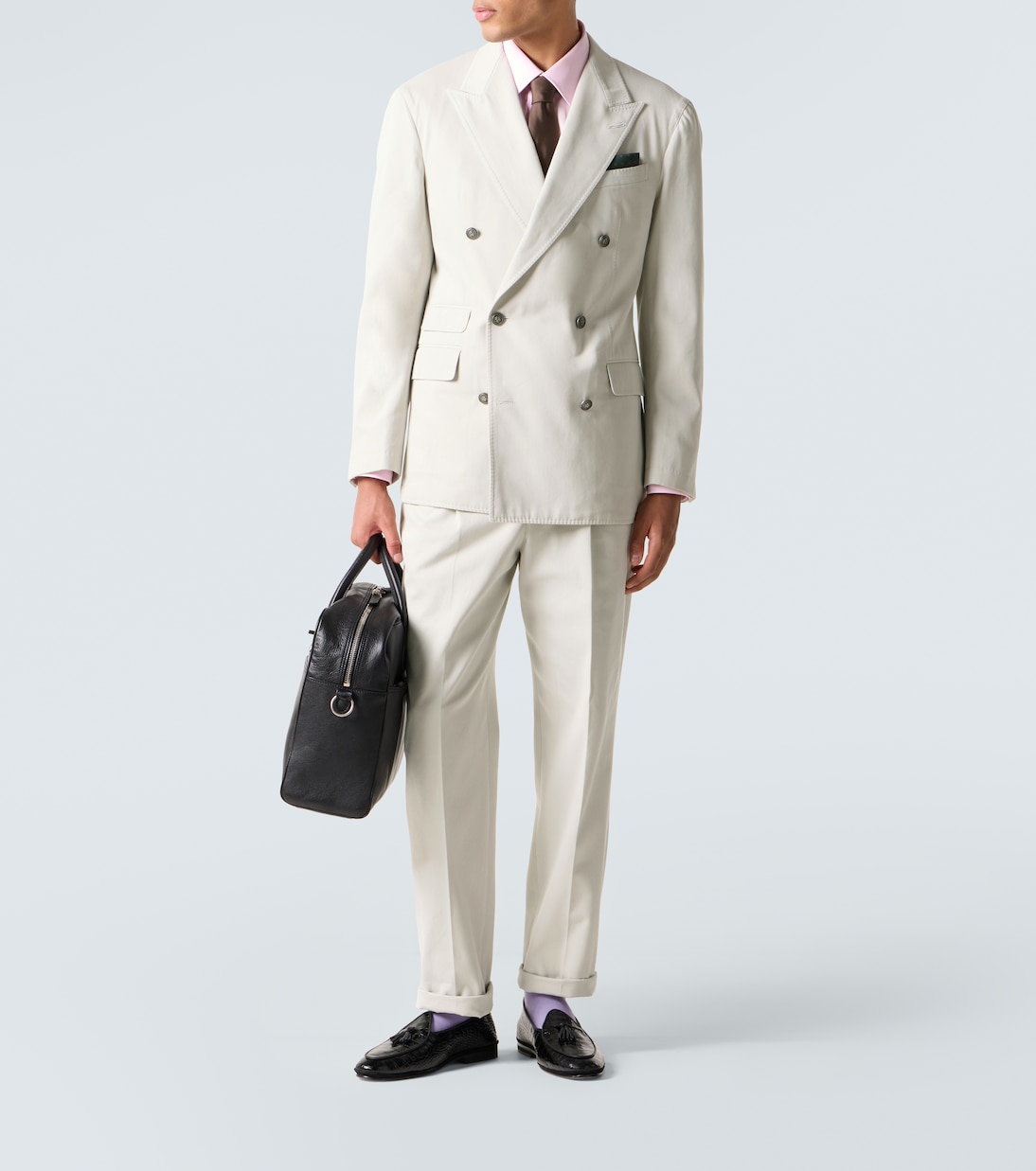 Double-breasted cotton and cashmere blazer | Dunhill