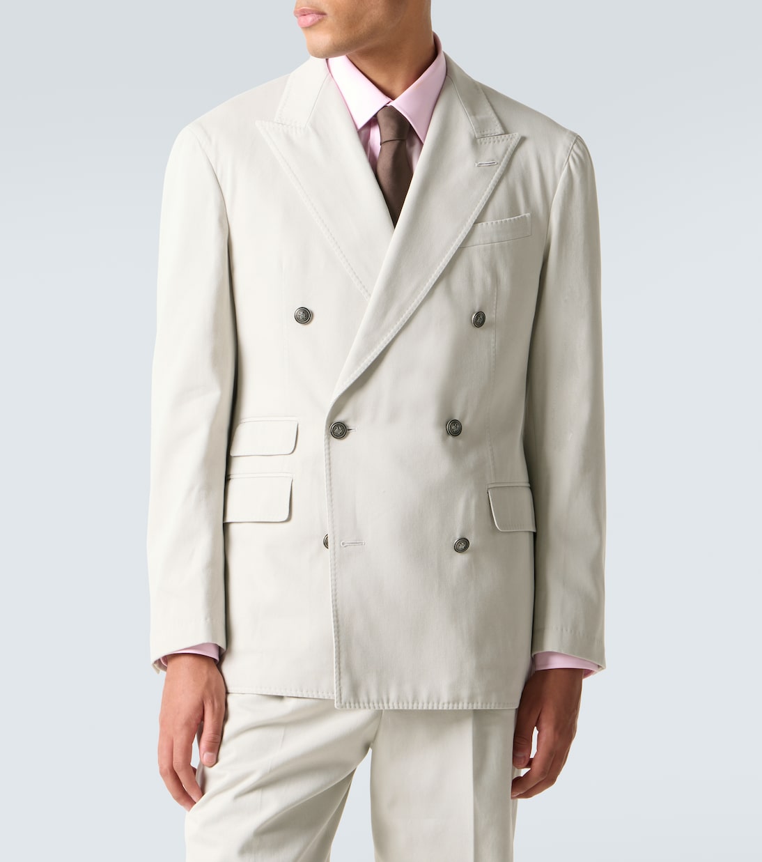 Double-breasted cotton and cashmere blazer | Dunhill