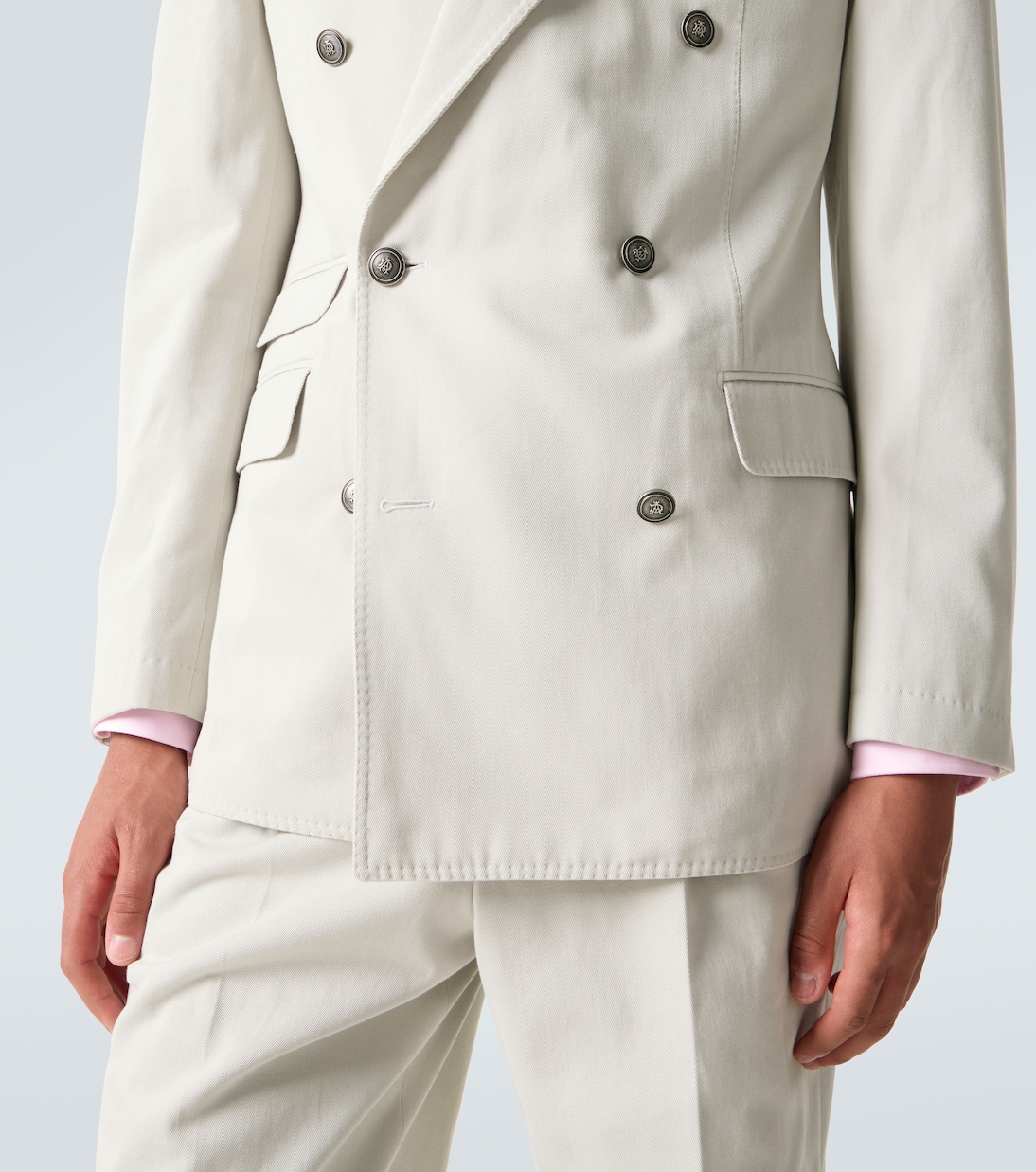 Double-breasted cotton and cashmere blazer | Dunhill