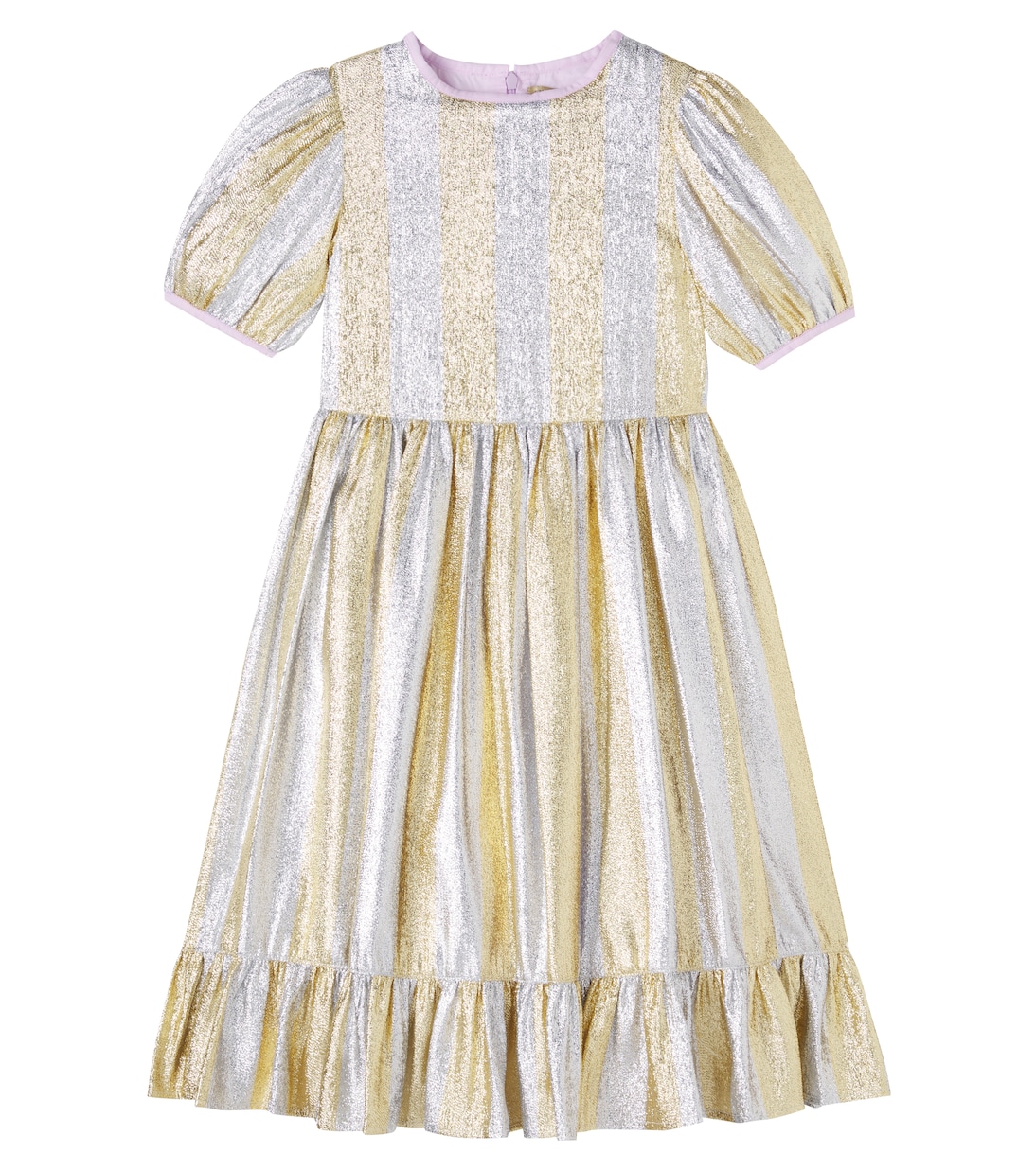 Abito in organza a righe con lamé | Stella McCartney Kids