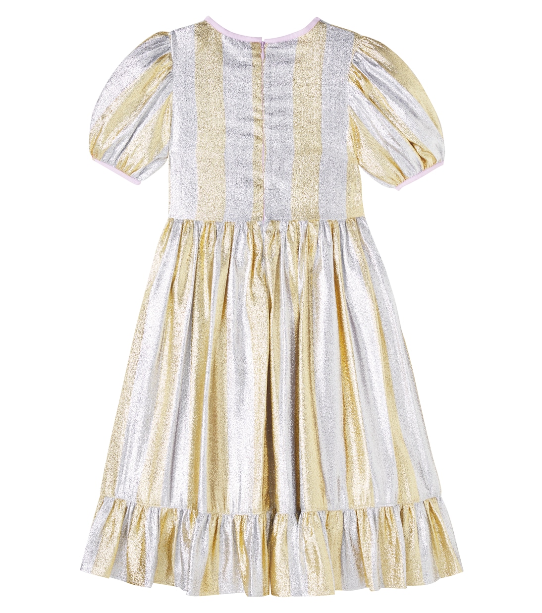 Abito in organza a righe con lamé | Stella McCartney Kids
