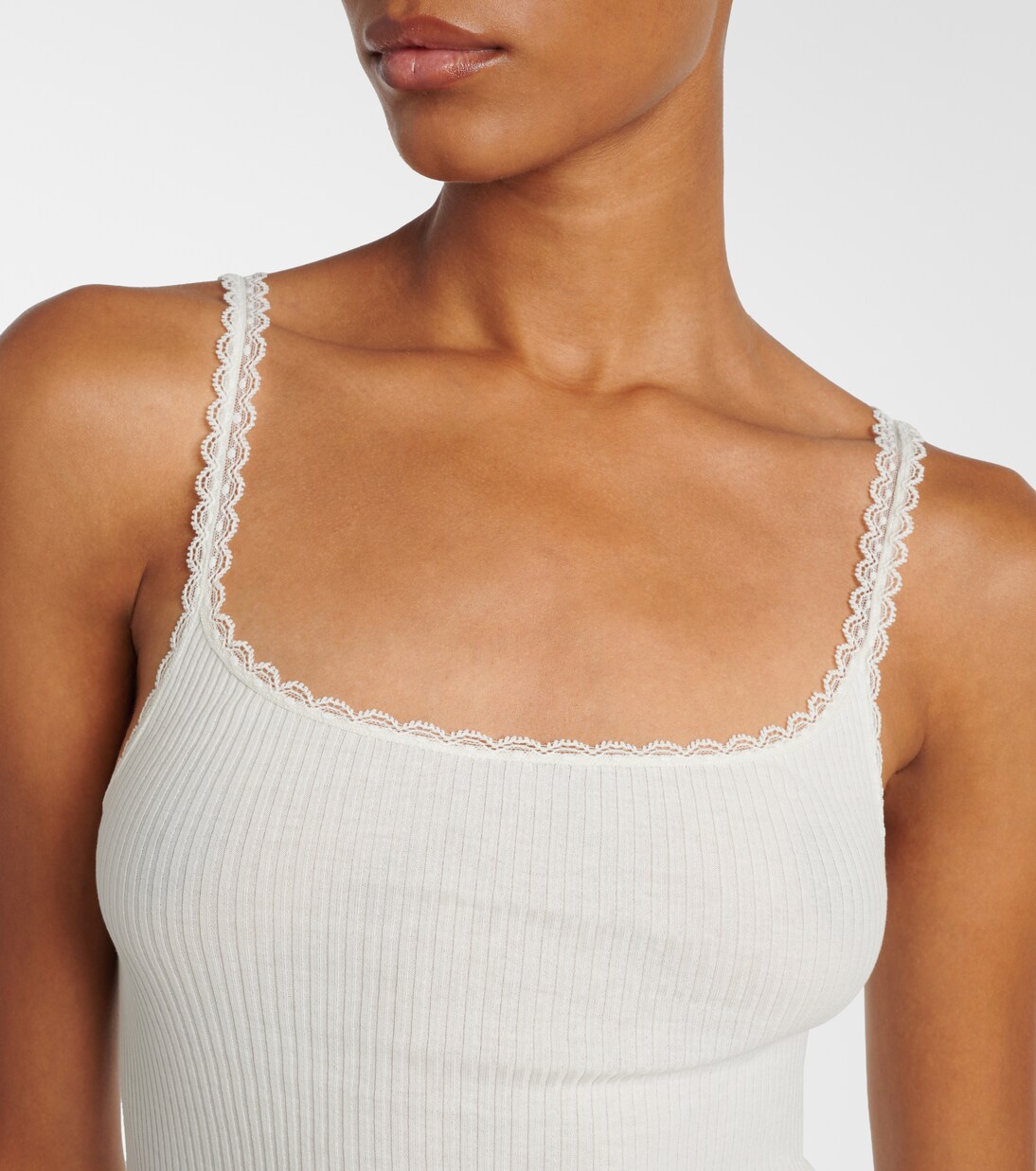 Top aus Baumwolle mit Spitze | Chloé