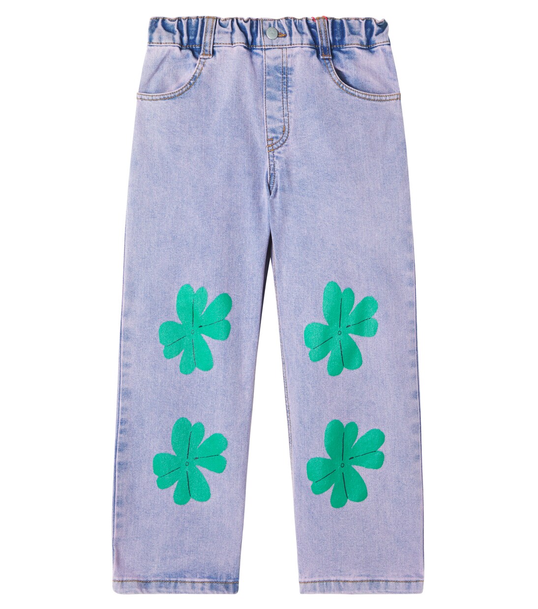 Lucky Clover appliqué wide-leg jeans | Jellymallow