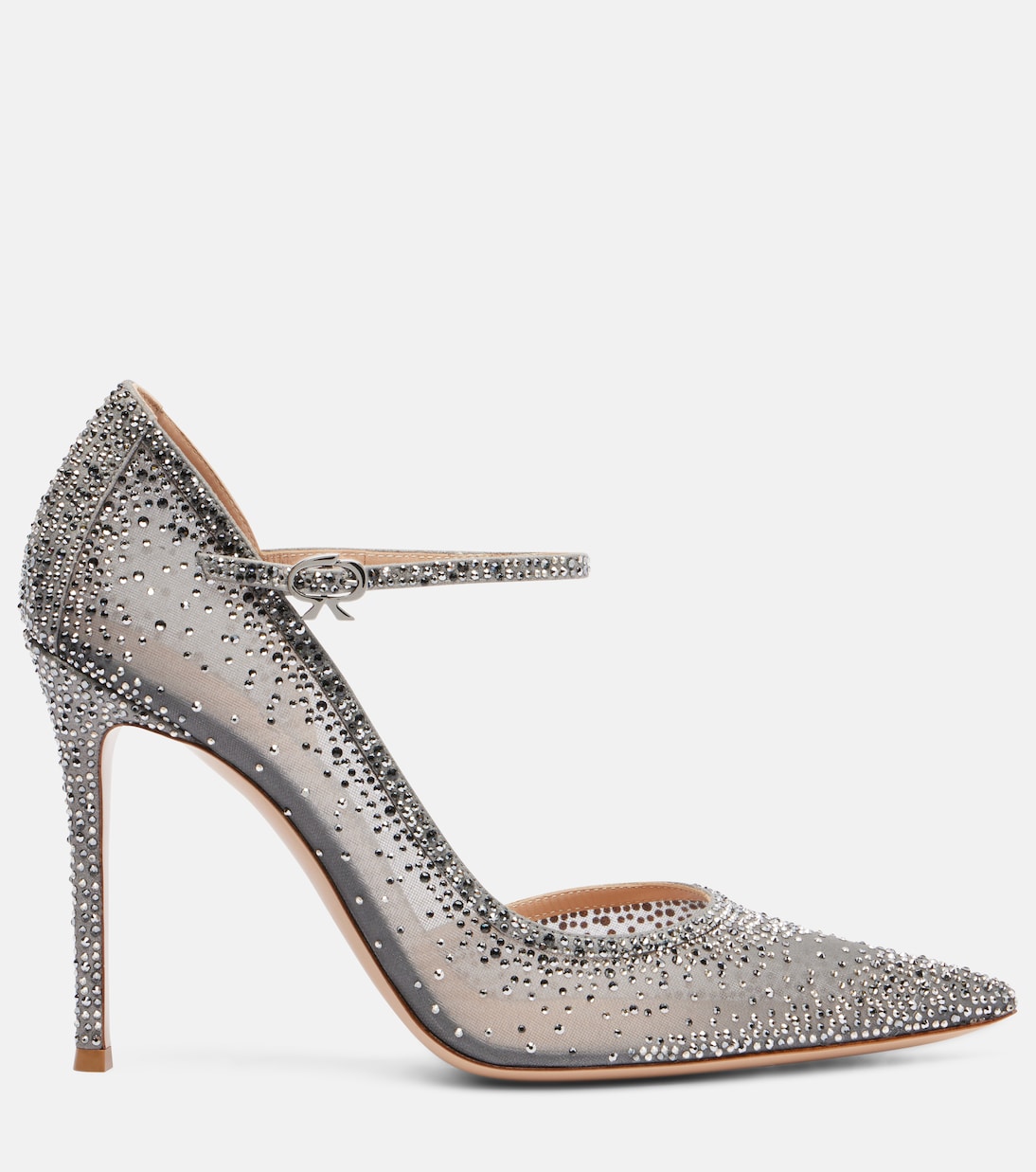 Rania 105 embellished suede Mary Jane pumps | Gianvito Rossi