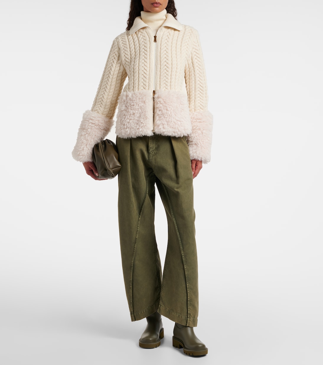 Cable-knit wool-blend cardigan | Moncler