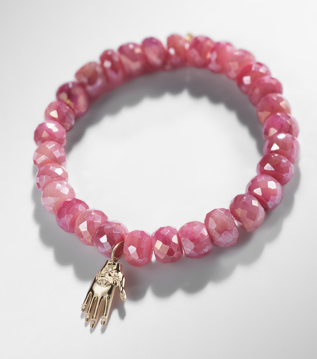 14kt gold bracelet with moonstones and diamonds | Sydney Evan