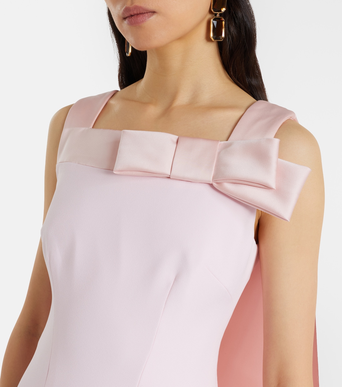 Harley caped crêpe gown | Safiyaa