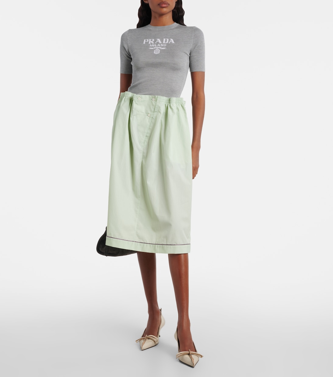 T-Shirt aus Seide | Prada