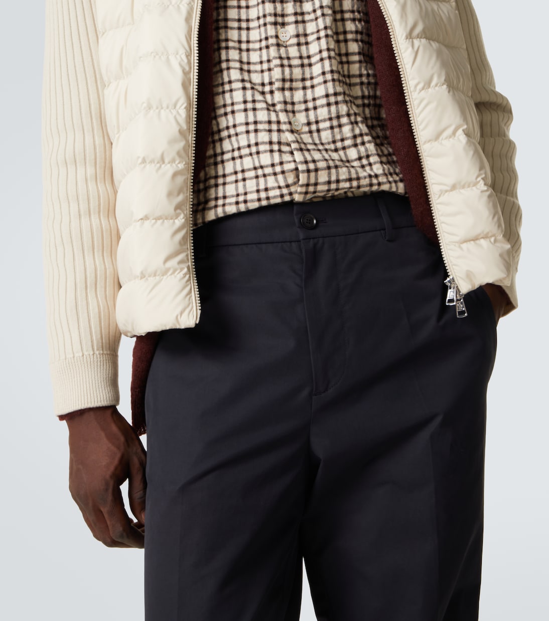 Cotton-blend straight pants | Moncler