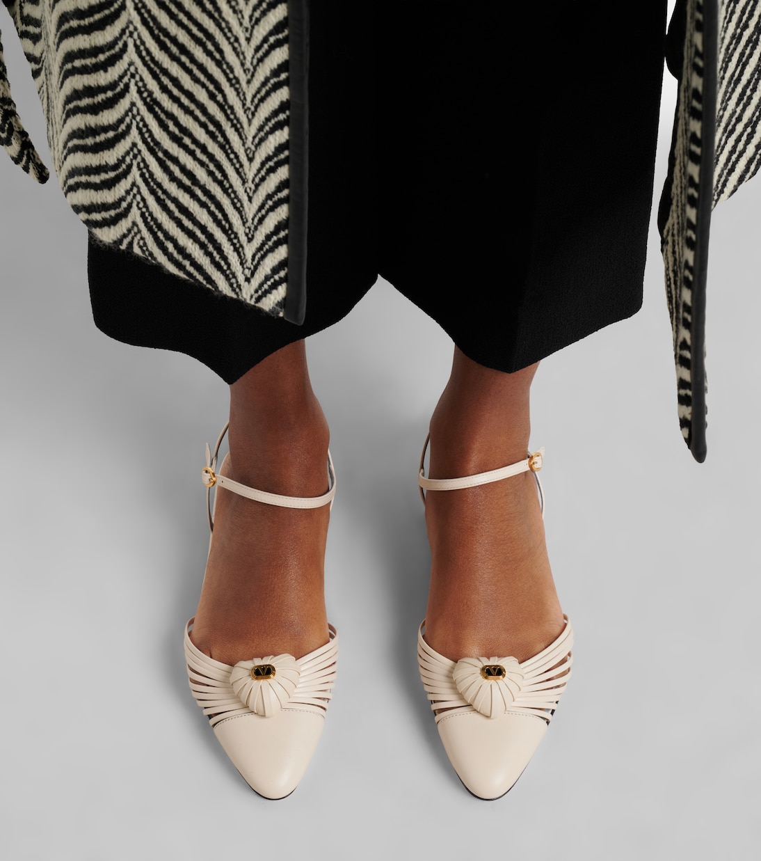 Cœur Royal leather flats | Valentino Garavani